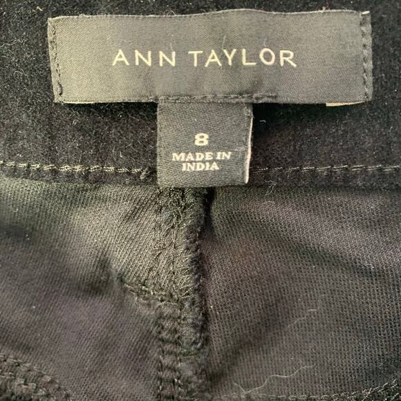 Ann Taylor Black Velvet Pants Size 8 - Picture 5 of 7